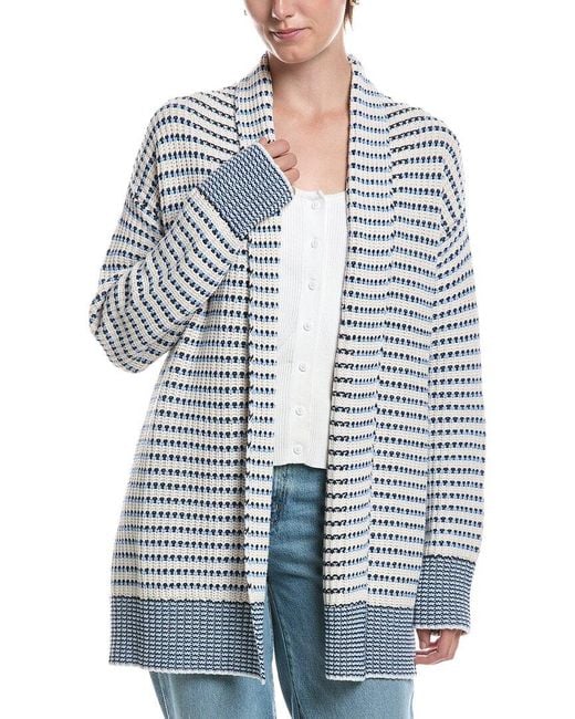 Splendid Blue Stripe Open Front Cardi