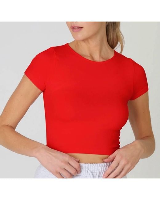 Nikibiki Red Jersey Solid Baby Tee