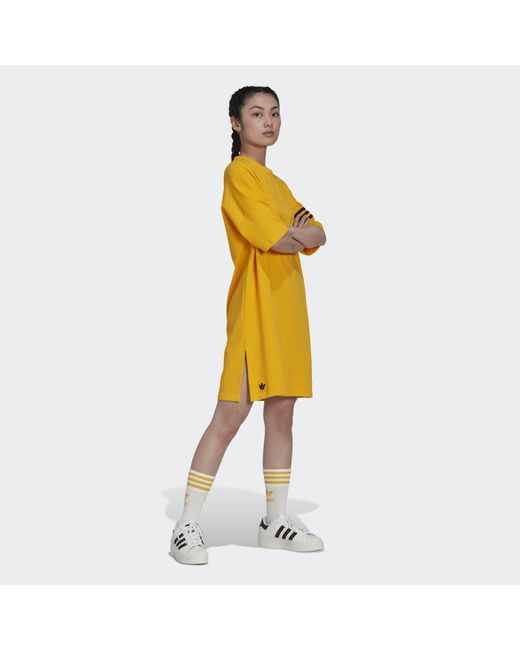 Adidas yellow cheap dress