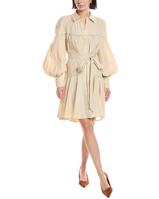 Marchesa Natural Poplin Shirtdress