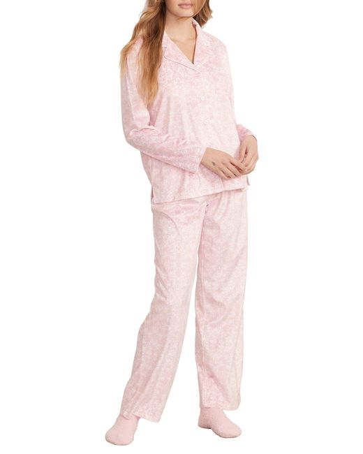 Karen Neuburger Pink Girlfriend Fleece Pajama Set