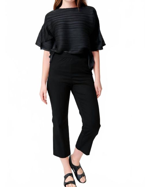 MEIMEIJ Black Elastic Banded Waist Pull On Pant