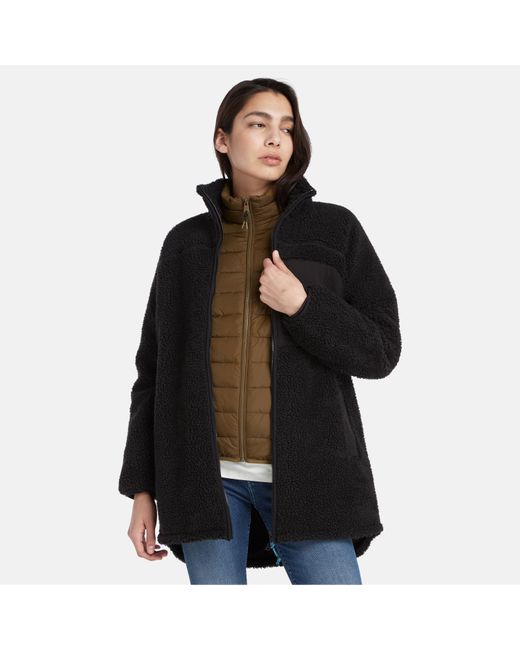 Timberland Black Long Fleece Jacket