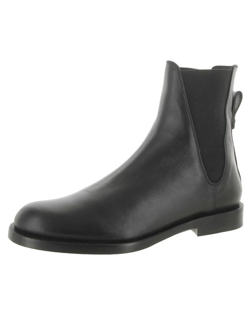 Lafayette 148 New York Gray Barret Leather Pull On Ankle Boots