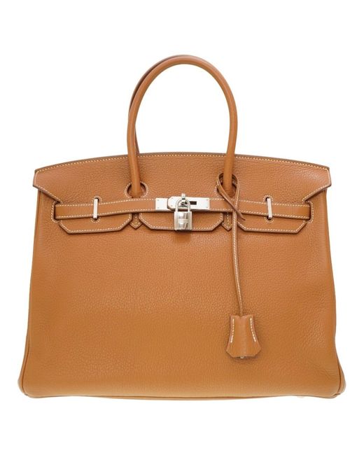 Hermès Brown Birkin 35 Leather Handbag (pre-owned)