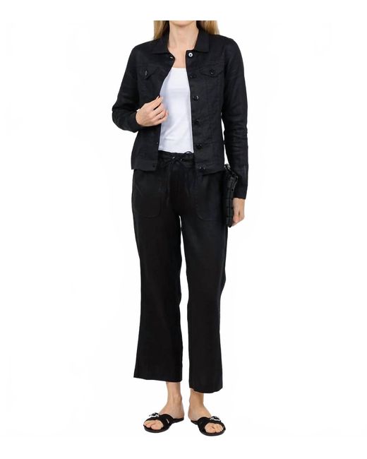 Pure Amici Black Lumila Linen Jacket