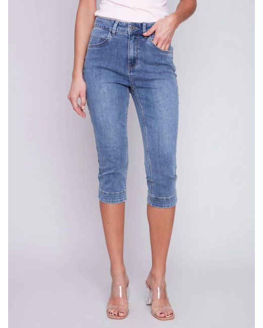 Charlie b Blue Capri Denim Pants