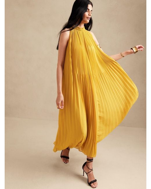 Banana Republic Yellow Radiant Maxi Dress