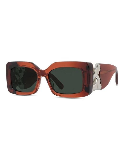 Stella McCartney Brown Sunglasses Square Full Rim, Tranparent Burgundy Frame And Lens Sc40046I66E