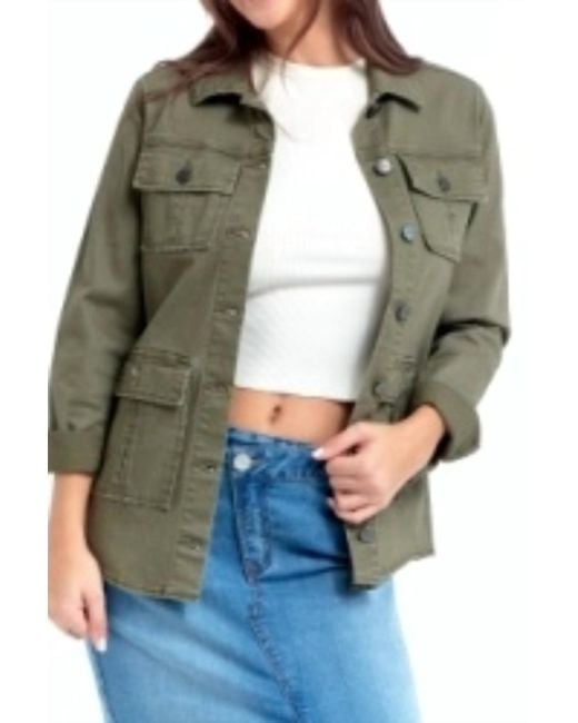 1822 Denim Gray Stretch Utility Jacket