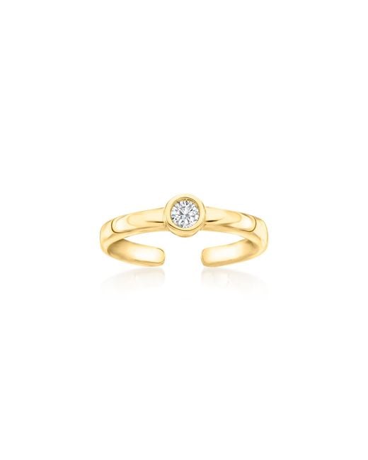 Ross-Simons Metallic Bezel-Set Diamond Toe Ring
