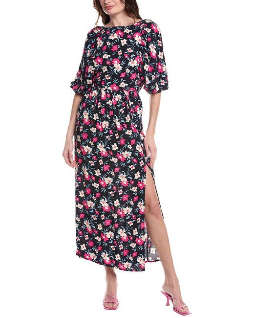 Marion Purple Lace-Up Maxi Dress