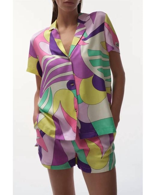 LoveStories Pink Bridget/Brad Pucci Abstract Style Pj Short Set