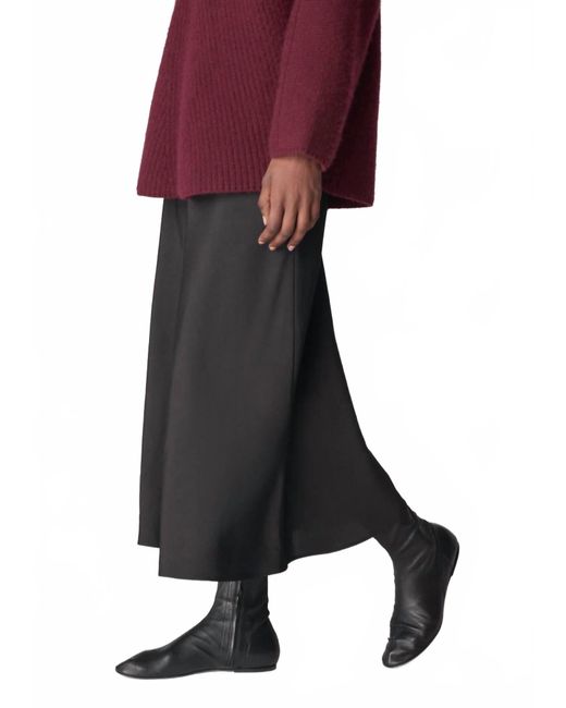 Co Collections Women's Red Fluid Twill Slip Skirt