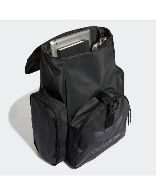adidas Adicolor Archive Toploader Backpack in Black for Men | Lyst