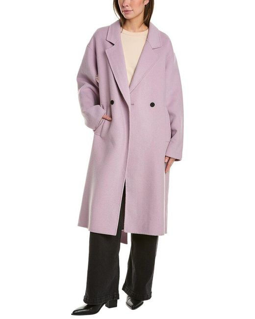 AllSaints Pink Sammy Wool-blend Coat