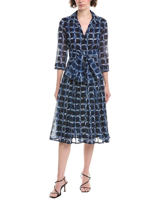 Samantha Sung Blue Audrey 4 Shirtdress