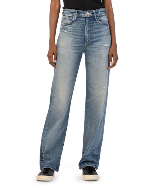 Kut From The Kloth Blue Sienna High Rise Wide Leg Jeans