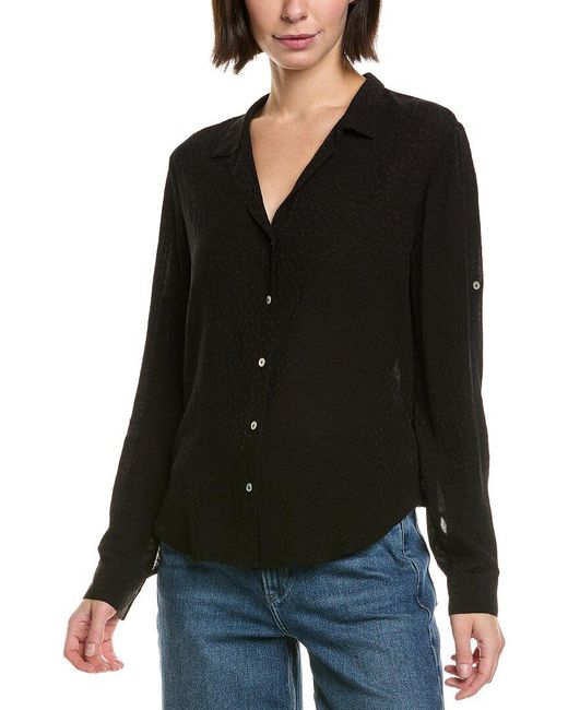 Bella Dahl Black Capri Button Down Shirt