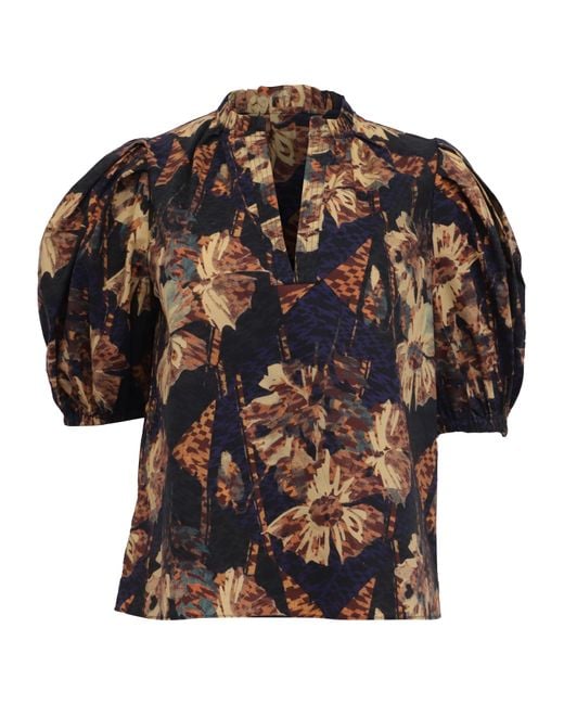 Ulla Johnson Black V-Neck Blouse