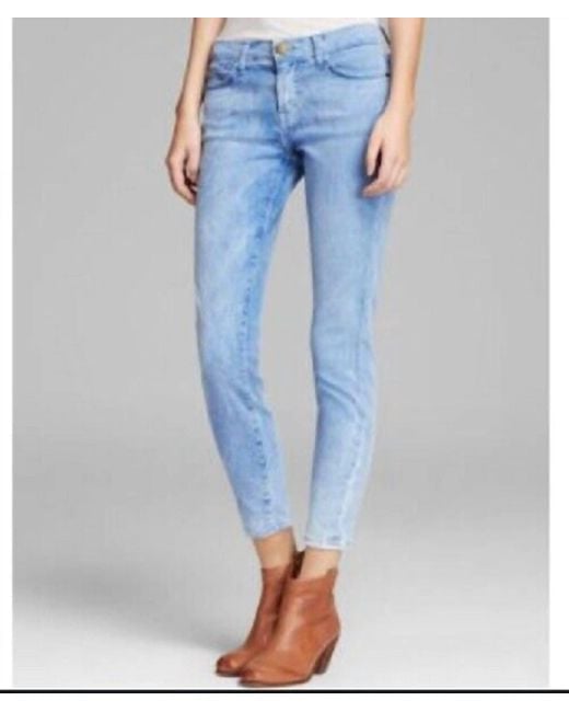 Current/Elliott Blue Stiletto Mariner Light Wash Skinny Jeans