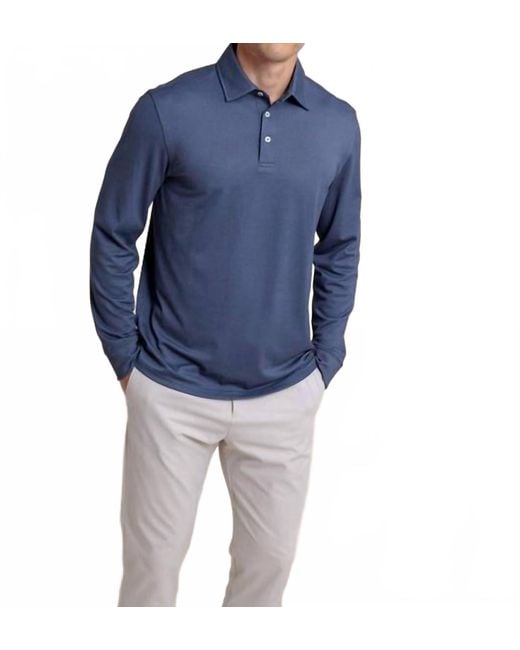 Southern Tide Blue Belfair Performance Polo for men
