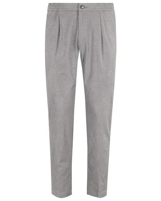 Herno Gray Light Pants With Drawstring Waistband for men
