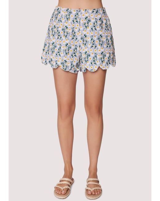 LOST AND WANDER Blue Breath Of Youth Scallop Short