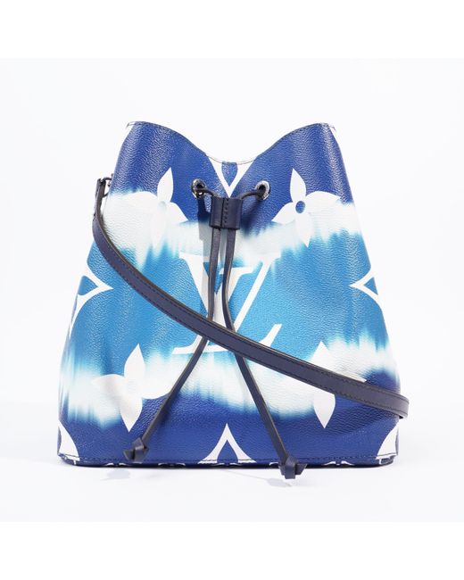 Louis Vuitton Blue Neonoe Mm Ombre Coated Canvas Shoulder Bag