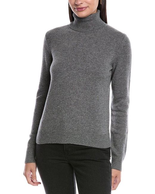 Theory Gray Cashmere Turtleneck Sweater