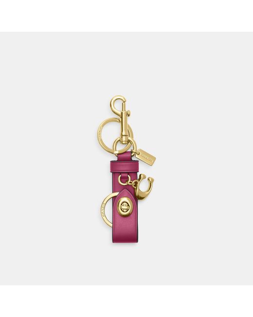 Coach Outlet Trigger Snap Bag Charm in Red | Lyst