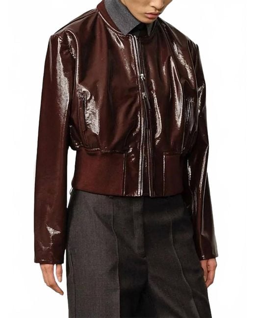 Birgitte Herskind Brown Herry Leather Bomber Jacket