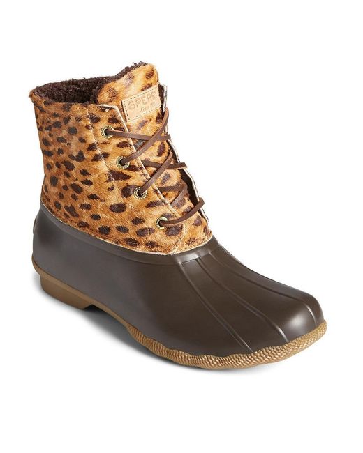 Sperry Top-Sider Brown Saltwater Sts86775 Waterproof Duck Boots Jobb644