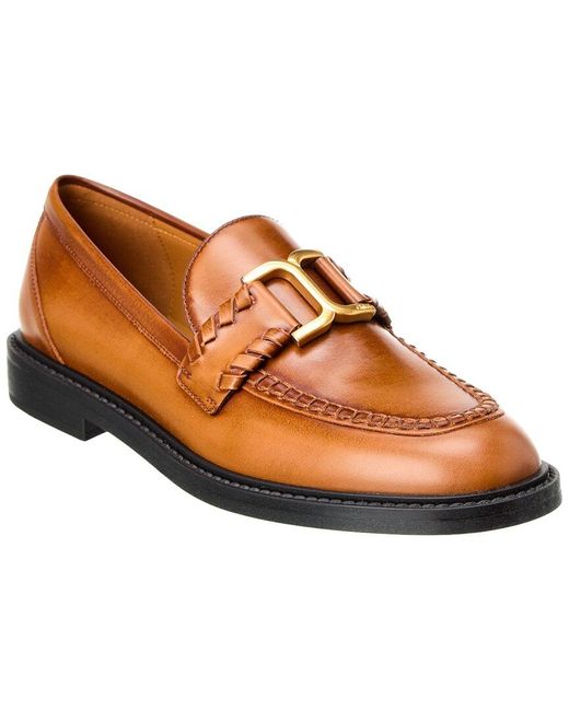 Chloé Brown Marcie Leather Loafer