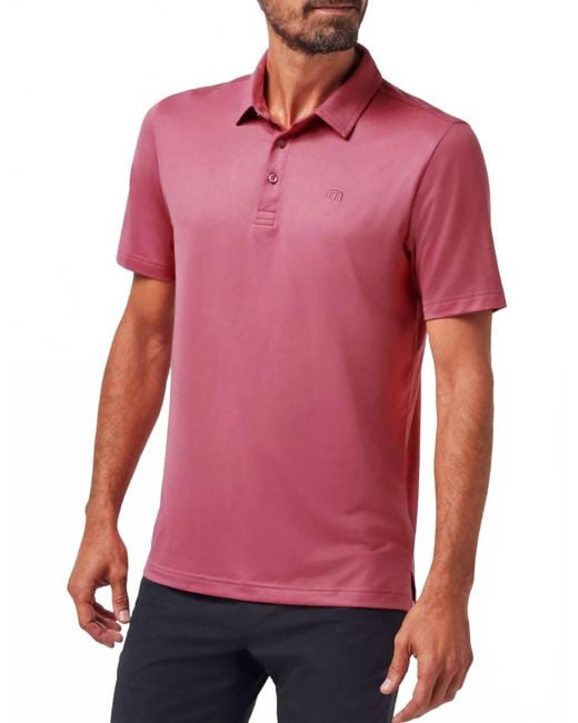 Travis Mathew Red Featherweight Performance Polo for men