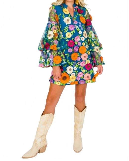 BuddyLove Davis Flower Dress in Blue | Lyst