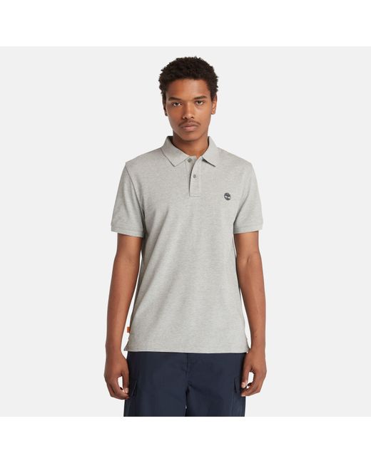 Timberland Gray Millers River Pique Polo Shirt for men
