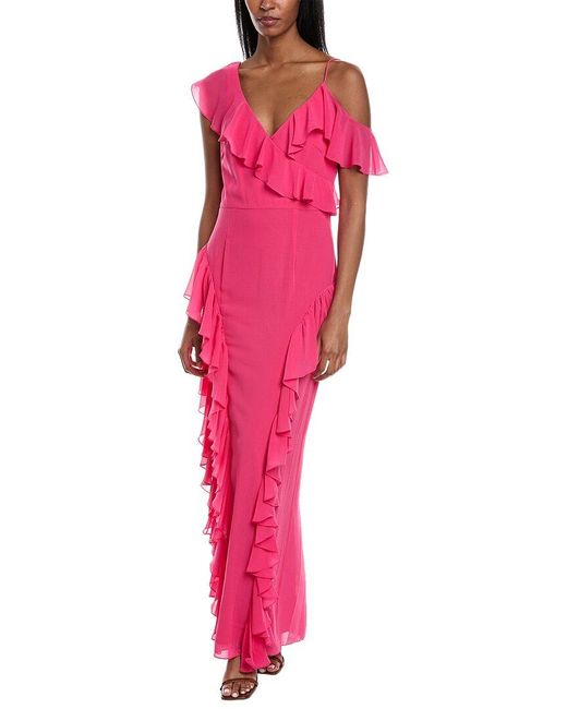 Mikael Aghal Pink Gown