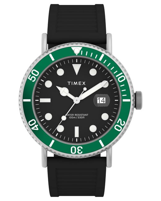 Timex Green 43mm Polyurethane Watch Tw2w16700vq for men