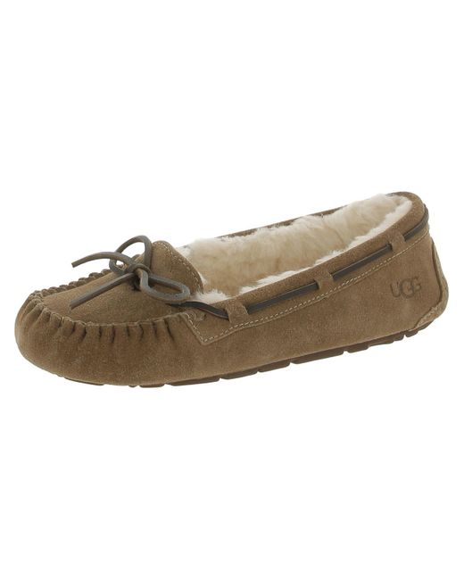 Ugg Brown Tazz Suede Moccasin Slippers