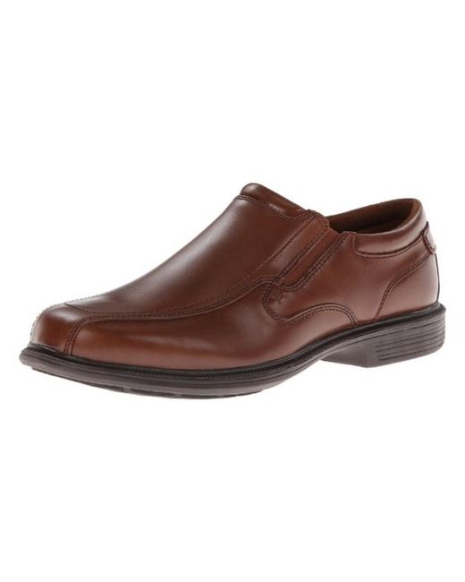 Nunn Bush Brown Bleeker St Leather Slip Resistant Loafers for men