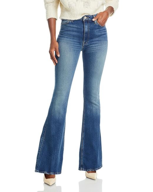 Hudson Blue High Rise Faded Flare Jeans