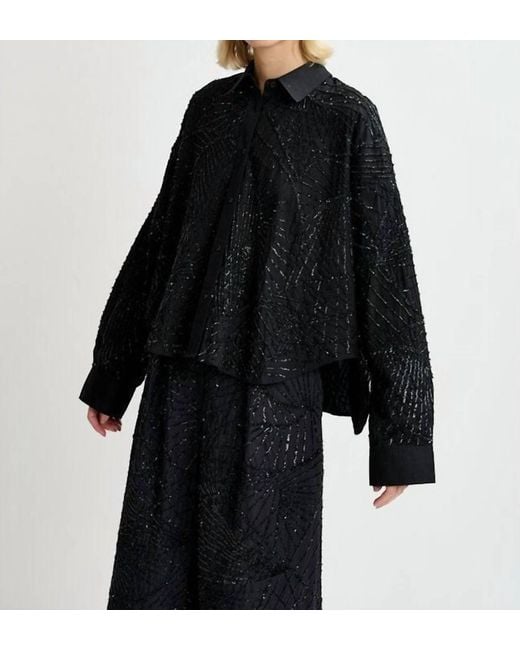 Essentiel Antwerp Black Gibra Sequined Blouse