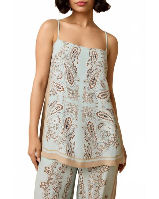 Hemant & Nandita Gray Navi Paisley Scarf Top