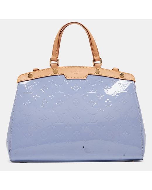 Louis Vuitton Blue Lilac Monogram Vernis Brea Mm Bag