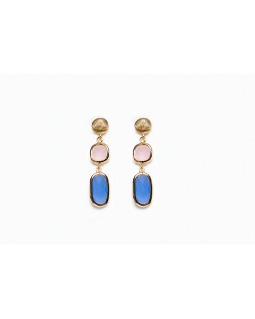 Avenue Chic Black Rectangular Drop Stud Earrings
