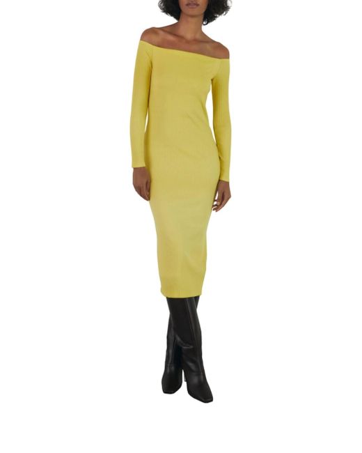 Enza Costa Yellow A Coste Dress