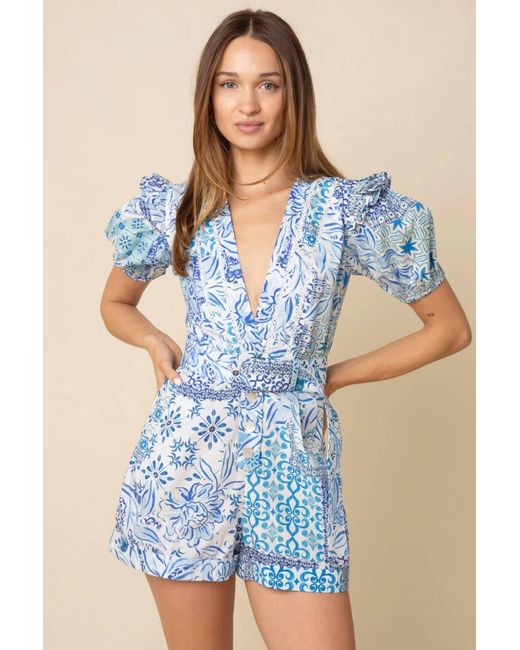 Olivaceous Blue Suzy Romper