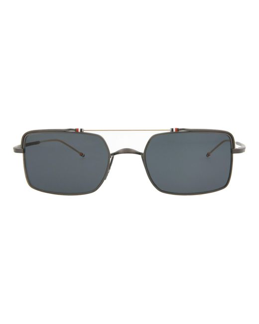 Thom Browne Gray Square-frame Metal Sunglasses