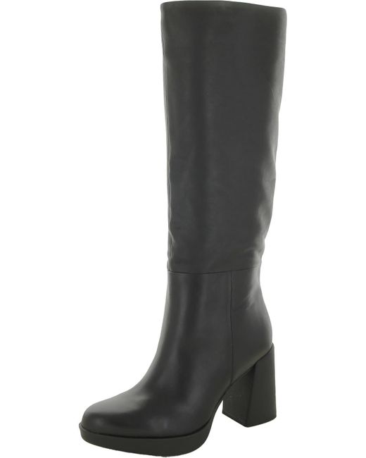 Naturalizer Gray Genn-align Leather Round Toe Knee-high Boots